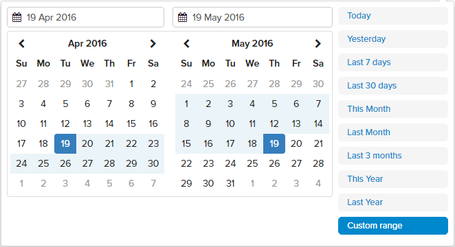 Choosing A Date Range Logaholic Web Analytics